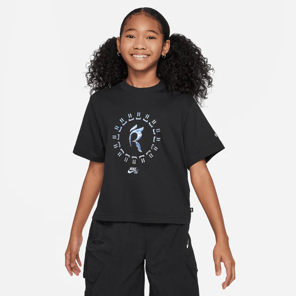 Nike SB Rayssa Leal Kids Girls Boxy Tee - Black