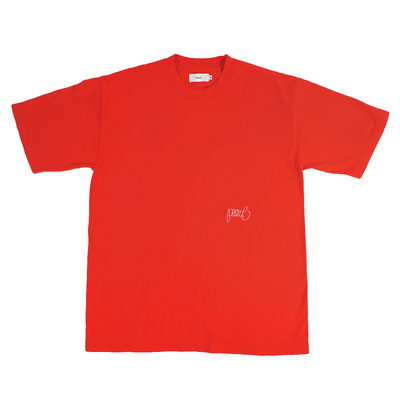 Pearl Mixtape Script Tee - Bright Orange