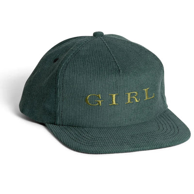 Girl Serif 5-Panel Corduroy Hat - Forest Green