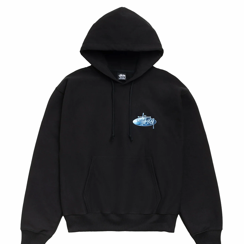 Stussy Wave Oval Hoodie - Black