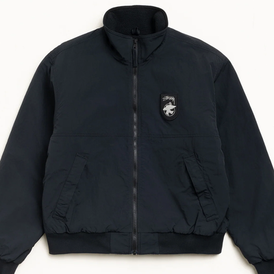 Stussy Polar Fleece Lined Jacket - Black