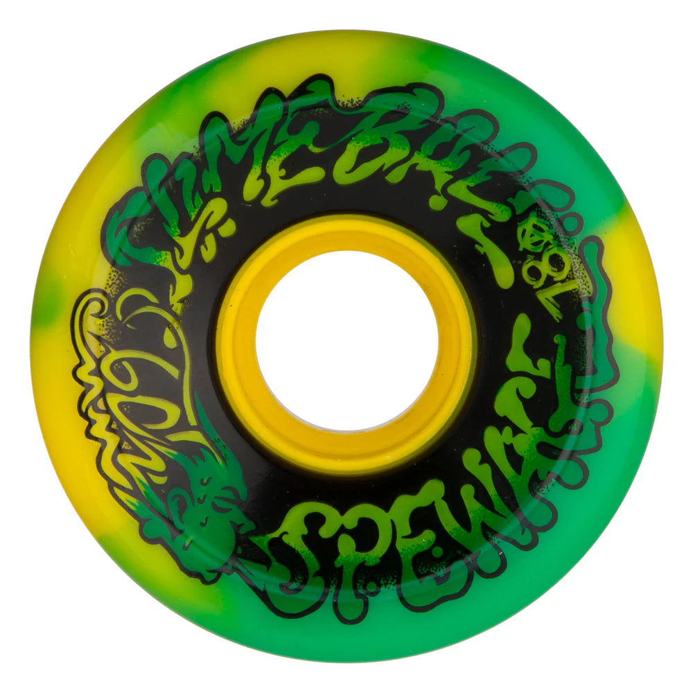 Slime Balls Spewage OG Green/Yellow Swirl  78a - 60mm