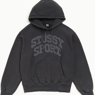 Stussy Block Sport Gar. Dyed Hood - Black