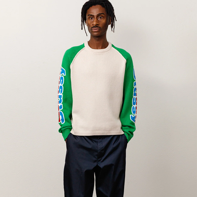 Stussy Two Tone Raglan Sweater - Natural