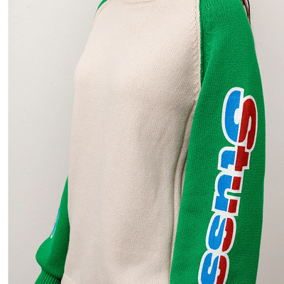 Stussy Two Tone Raglan Sweater - Natural