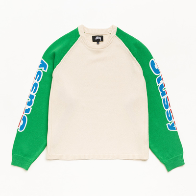 Stussy Two Tone Raglan Sweater - Natural