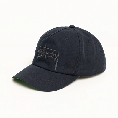 Stussy Big Stock Mid Depth Cap - Black