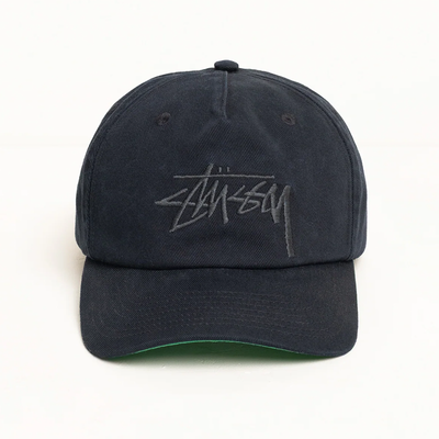 Stussy Big Stock Mid Depth Cap - Black