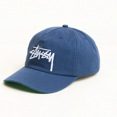 Stussy Big Stock Mid Depth Cap - Dark Blue