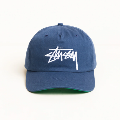 Stussy Big Stock Mid Depth Cap - Dark Blue