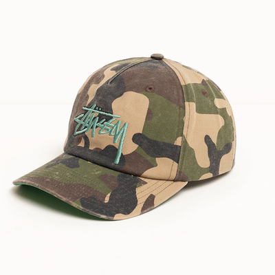 Stussy Big Stock Mid Depth Cap - Camo