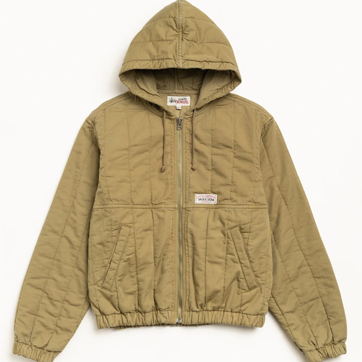 Stussy Quilted Canvas Work Jacket - Olive