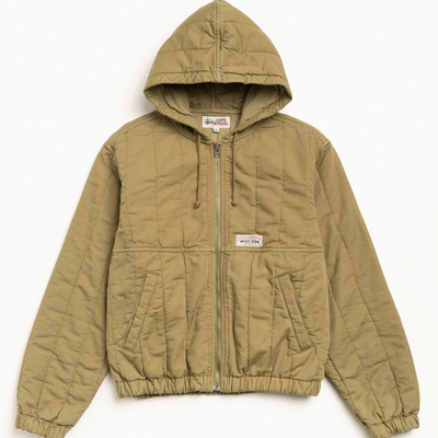 Stussy Quilted Canvas Work Jacket - Olive