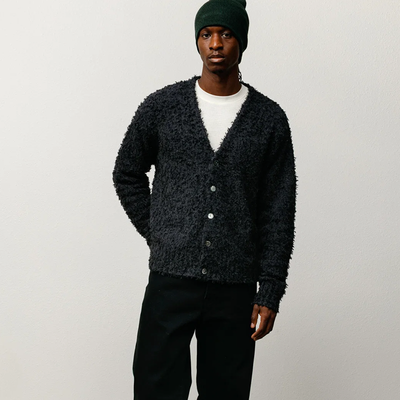 Stussy Textured Cardigan - Black