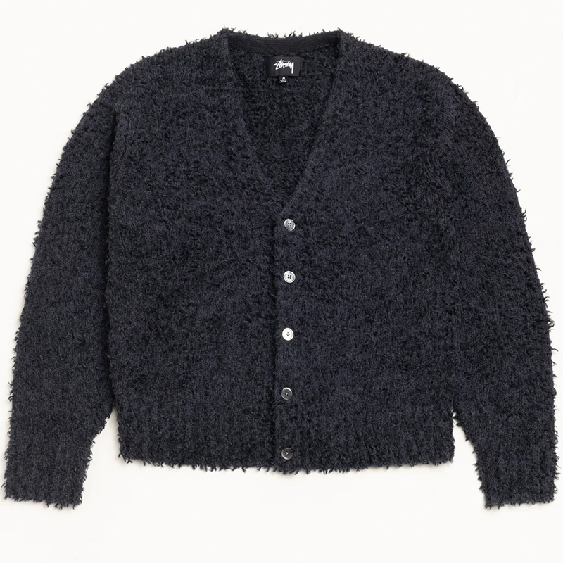 Stussy Textured Cardigan - Black