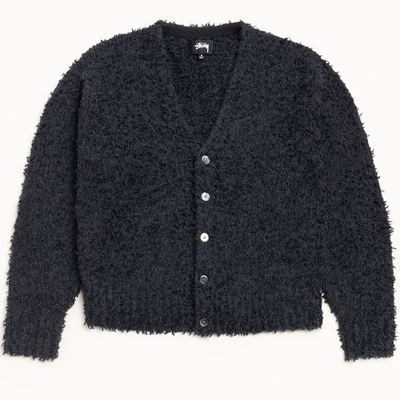 Stussy Textured Cardigan - Black