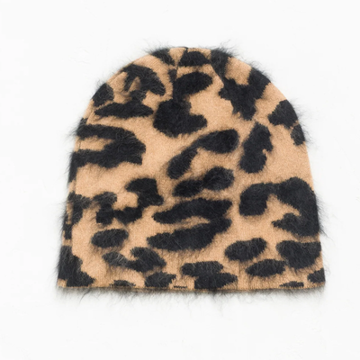 Stussy Cashmere Leopard Skullcap - CARM