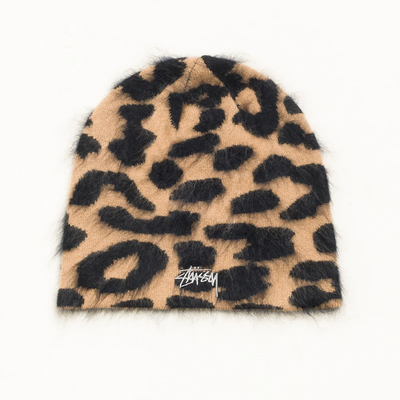 Stussy Cashmere Leopard Skullcap - CARM