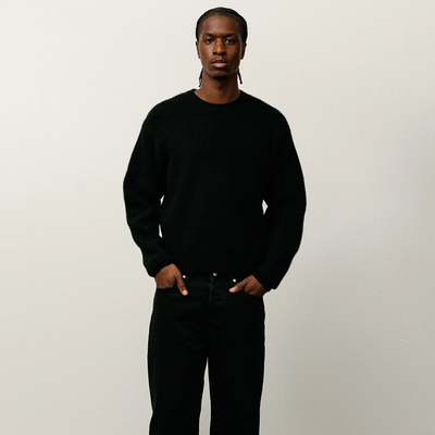 Stussy Waffle Cashmere Sweater - Black