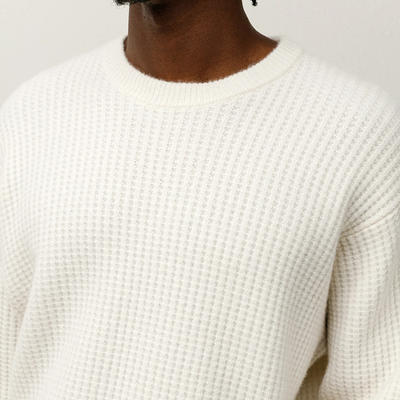 Stussy Waffle Cashmere Sweater - Ivory