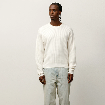 Stussy Waffle Cashmere Sweater - Ivory