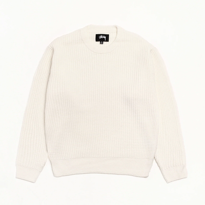 Stussy Waffle Cashmere Sweater - Ivory