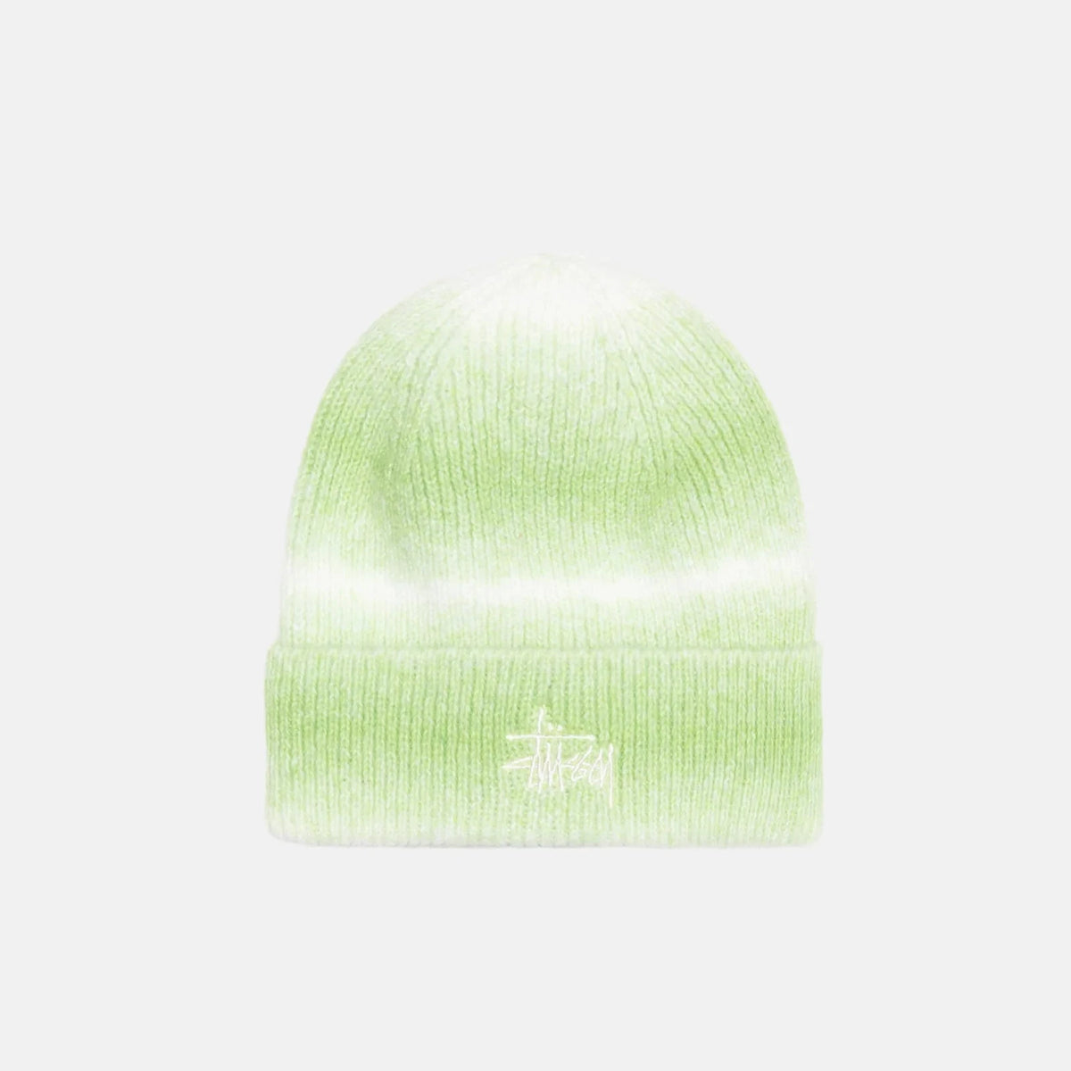 Stussy Cuff Striped Beanie - Lime