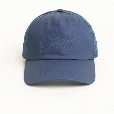 Stussy Trucker Cursive Stitch Cap - Navy
