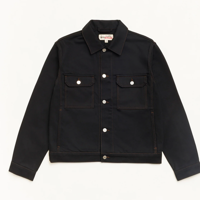 Stussy Denim Trucker Jacket - Black Contrast Stitch
