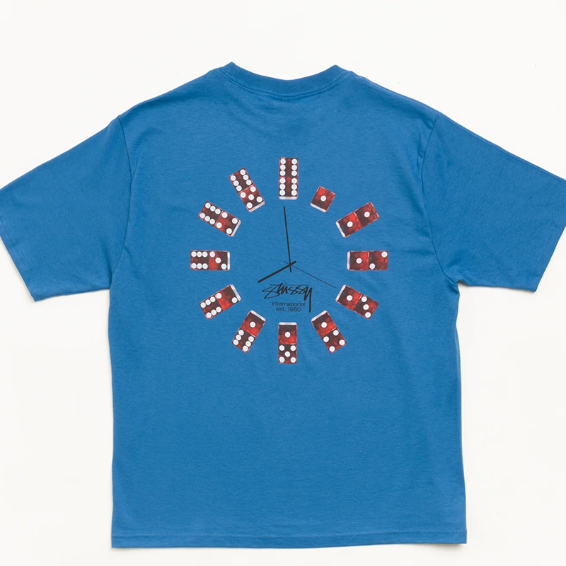 Stussy Dice Clock Tee - Blue
