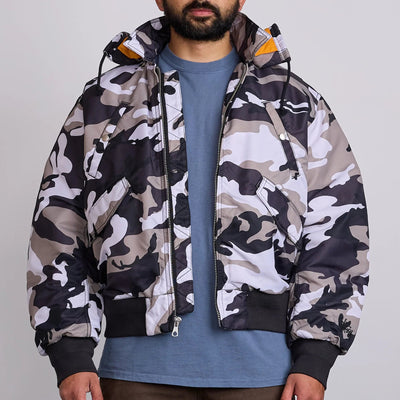 Stussy Flight Bomber Jacket - Snow Camo