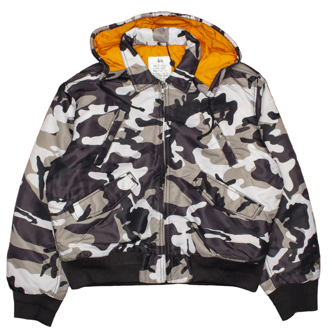 Stussy Flight Bomber Jacket - Snow Camo