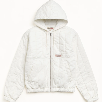 Stussy Quilted Canvas Work Jacket - Bone