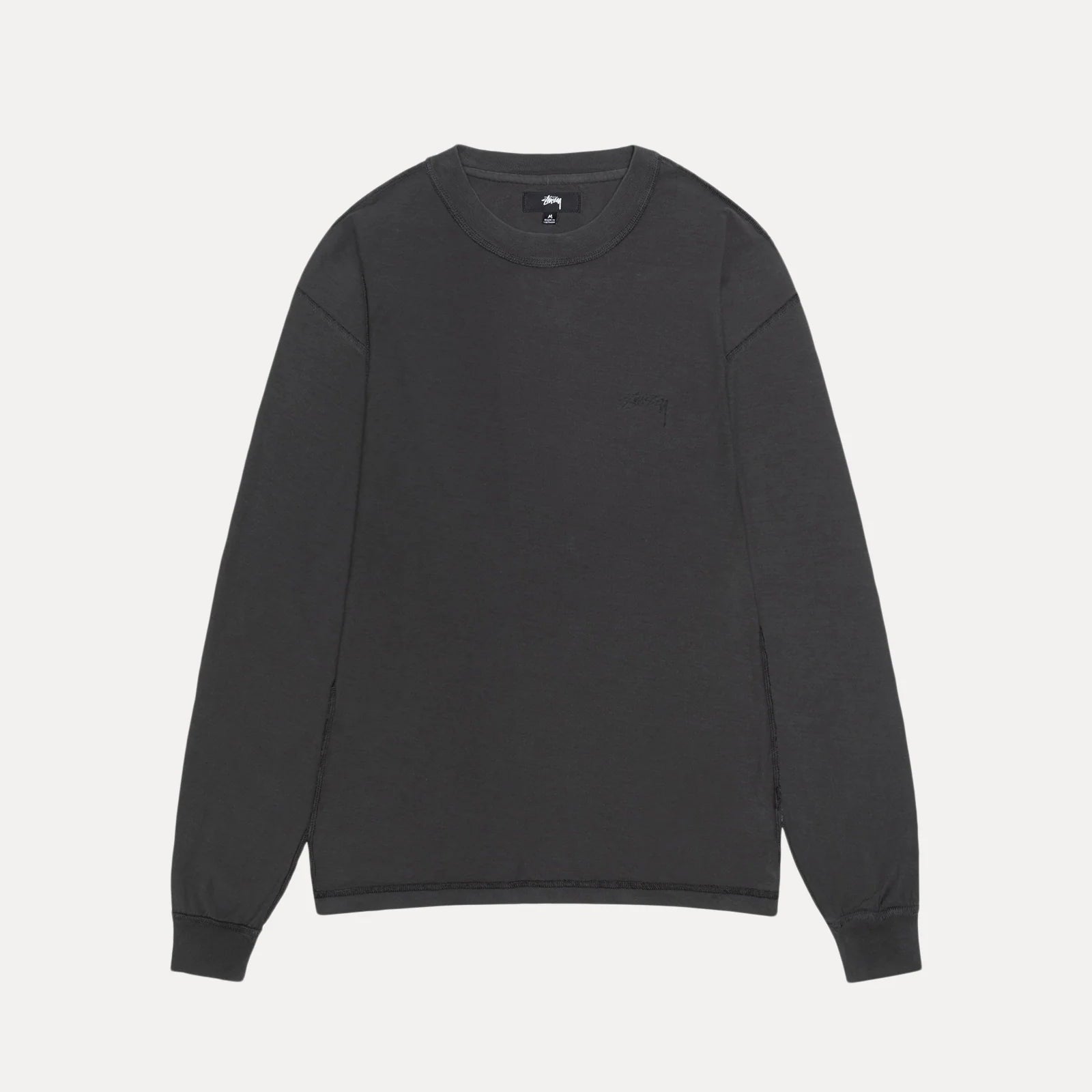 Stussy Lazy Longs Sleeve Tee - Vintage Black