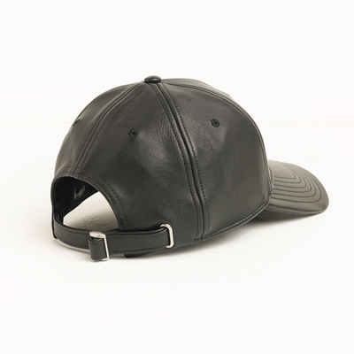 Stussy LP Leather Strapback Cap - Black