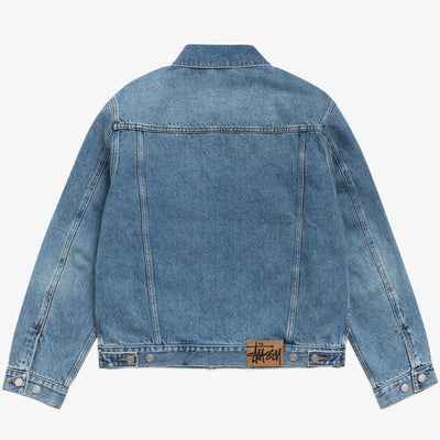 Stussy Lined Denim Trucker Jacket - Indigo Stone Wash