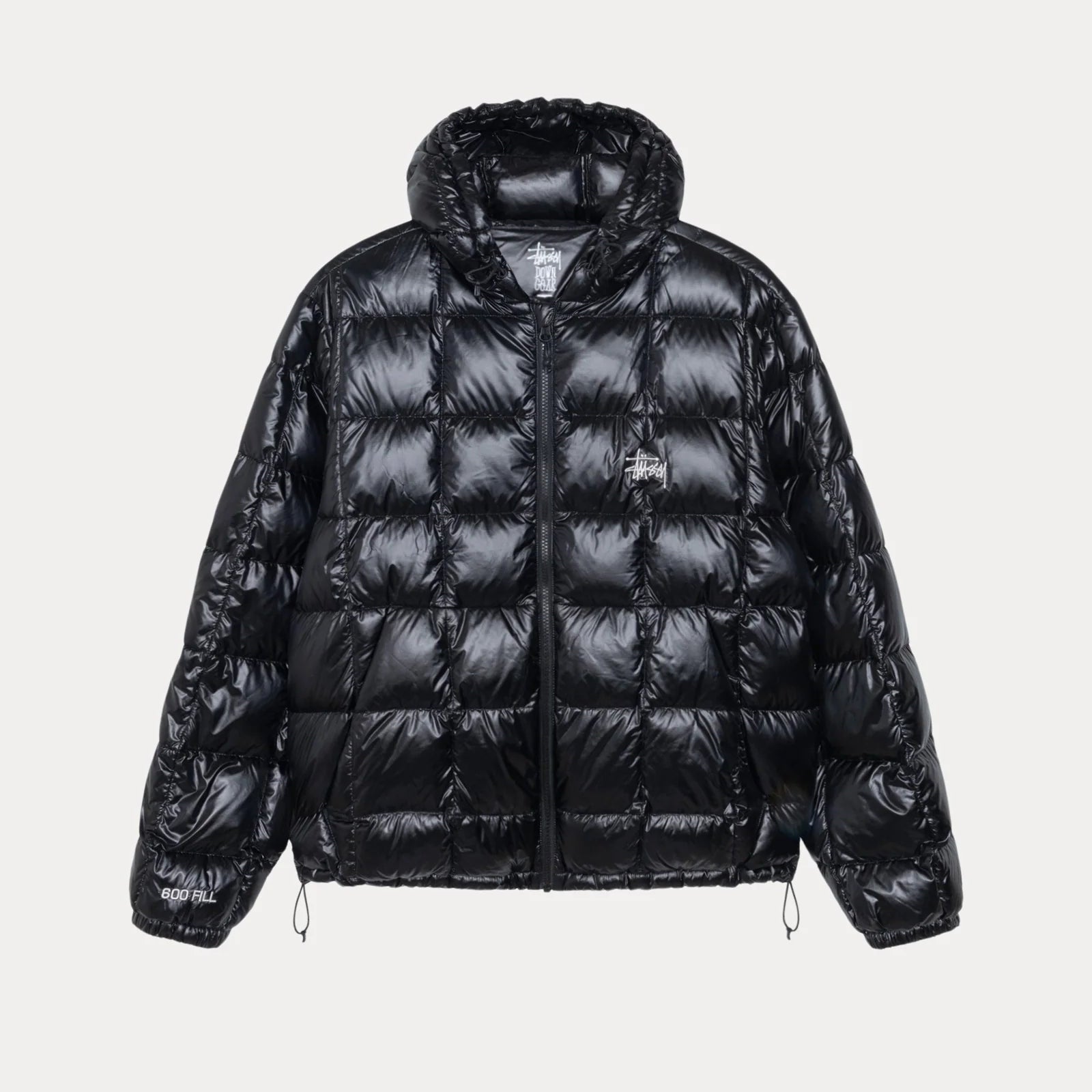 ジャケット・アウター Stussy MIDWEIGHT HOODED PUFFER Stussy Midweight Hooded Puffer Jacket - Black - 35th North