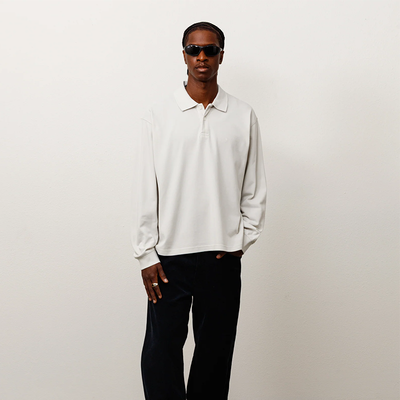 Stussy LS Classic Pique Polo - Bone