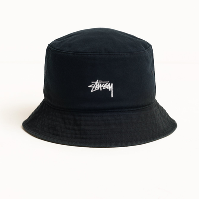 Stussy Reversible Stock Bucket Hat - Black Olive