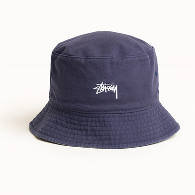 Stussy Reversible Stock Bucket Hat - Navy Stone