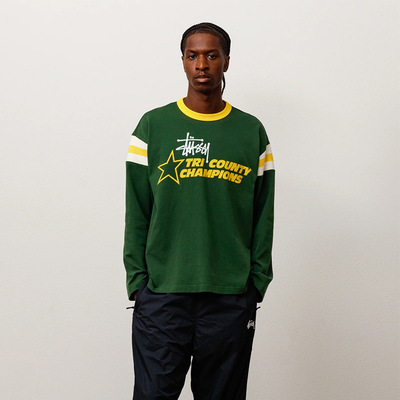 Stussy LS Ringer Tee - Green