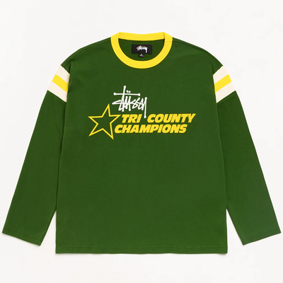 Stussy LS Ringer Tee - Green