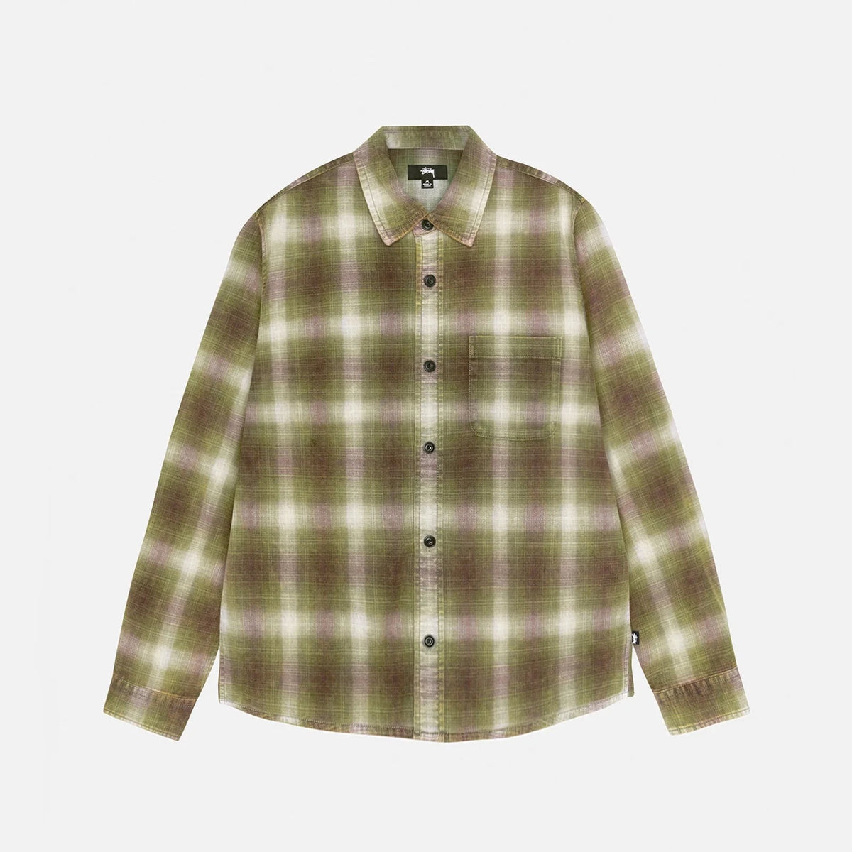 Stussy Rocco Flannel Plaid Shirt -  Green