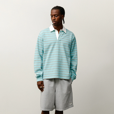 Stussy Pin Striped Rugby - Blue