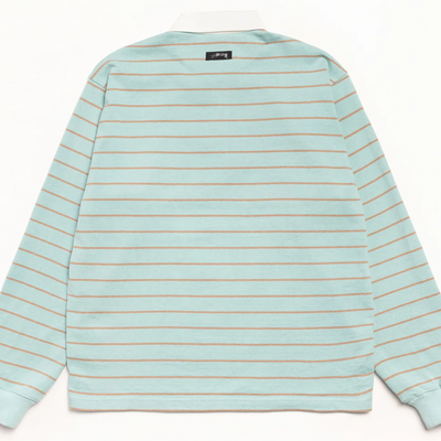 Stussy Pin Striped Rugby - Blue