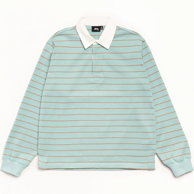Stussy Pin Striped Rugby - Blue