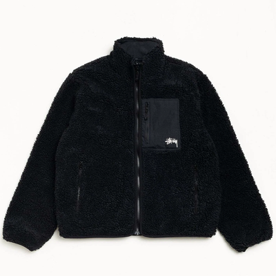 Stussy Sherpa Reversible Jacket - Black
