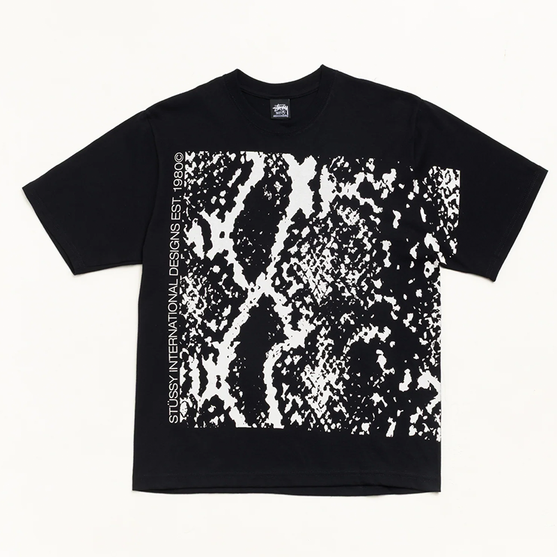 Stussy Snakeskin Tee - Black