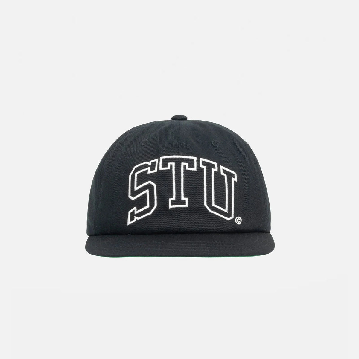 Stussy STU Arch Strapback Cap - Shadow Black