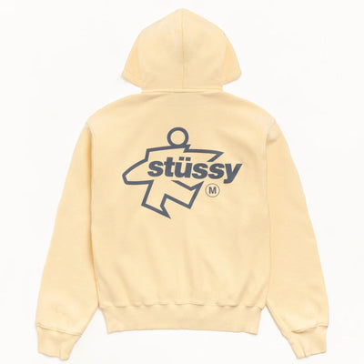 Stussy Surf Size Garment Dyed Zip Hood - Gold